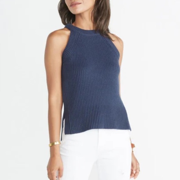 Marine Layer Vista Sweater Tank - Mood Indigo Sleeveless Woman’s Size Medium - Picture 14 of 14